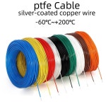 접지케이블 전선케이블 절단 단선 Ptfe 와이어 실버 도금 구리 전기 케이블 200 ℃ 0.210mm2 24 22 20 18 17 15 13 11 9 7AWG 접지... 