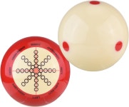 Acogedor 2 PCS 당구 큐볼 풀 큐 연습 훈련 아티팩트 초급 및 2.3인치 DIA 1 red dot cue ball + : 에일로Eilo