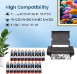 용루잉크 PGI-35 잉크 카트리지 블랙 20팩 대체품 캐논 PGI35 BK 사용 iP100 iP110 Mini260 Mini320 TR150 TR160 프린터 호환 : 티라노s