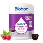 Biobor Ashwagandha Gummies, KSM-66 뿌리 추출물, 비타민 D3, 이완 지원 및 성인용 면역 - GMO 프리, 글루텐 프리 : 디와이상사1