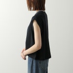 FRED PERRY 프레드페리 노스리브탑 시어 팁드 피케 티셔츠 G2175 여성용 탱크탑 수피마코튼 피케 자수 네이비 : 보더플로우