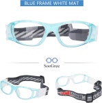 수그리 스포츠 고글 농구 드리블 축구 보호 안경 눈 안전 G8029 Blue Frame White : 루팡로드