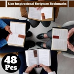 남성용 토슈키 48개 마그네틱 성경 북마크 기독교 선물 대량 사자 영감 주님은 나의 힘 강하고 용기 있는 크리스마스 종교 : 프로드원