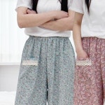 여성 여름 꽃무늬 인견 통바지 시원한 냉감 밴딩 편안한 집 실내복 거실 침실 : 사로하임