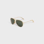 CELINE 메탈 프레임 선글라스 미네랄 글라스 렌즈 GOLD/GREEN 4S059CMEB.35SG cel99 세금 포함 : 칩스토리