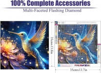 CEUHROG 새 다이아몬드 아트 키트 DIY 벌새 페인팅 원형 도트 5D 풀 드릴 및 공예품 홈 월 장식 14 X 인치 G8051 : 유엠디원