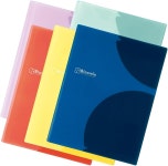 Lihit F77368 클리어 파일 포켓 홀더 8개 A4 블루 pure blue : 라노벨