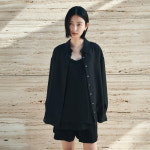 SITP5278 소프트 쉬어 썸머 셔츠 Black, One : SIYAZU