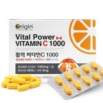 비타민씨 1000 오리진 활력 중성비타민C 아연 면역기능 1600mg 90정 : 그린빔스토어