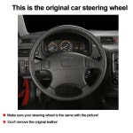 혼다 CRV 997200 Accord 6 Odyssey Prelude Civic 962002 Acura CL 982003 용 DIY 자동차 핸들 커버 랩 가죽 Style 3 : 사주면사주팔자
