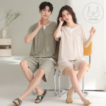 스타일아유 커플 홈웨어 패드내장 파자마 세트 여름 실내복 상하세트 SE2121-SE2125 : 스타일 아유
