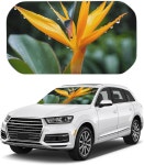 KLWQR Heaven Bird Car 윈드쉴드 우산 슈퍼 단열재 접이식 전면 창문 자동차 선바이저 대부분의 트럭 SUV(52.4 X 28.7 인치) 133 x 73cm... 