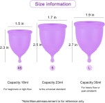 IUSWELL 생리컵 세트 2팩(S & L) 다양한 유량 라지 30l 스몰 2l 퍼플 : 글로비아 올마켓