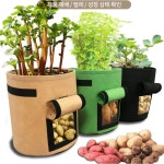 제이비로뎀 | 감자 재배 봉투 3개 10갤런 부직포 화분 베란다 텃밭 농작물 고구마 키우기 블루 베리 집에서 대파 가꾸기 갤런 다 상자 옥상 만들기 대형 도시...