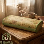 두리하우스 건강한 찜질방 천연소재 대나무 경추 청대사각베개 : 두리 하우스