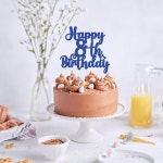 8주년 기념 파티 케이크 장식 용품 블루를 위한 8세 생일 픽을 규피스 1Pc 해피 8번째 토퍼 글리터 8 & 멋진 건배 : 아르몽 해구대 청라
