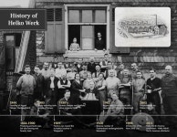 1844 헬코 웨르크 프론티어 컬렉션 가죽 이중폴드 지갑 - 미국산 남성용 미니멀리스트 및 슬림 얇은 핸드메이드 남성 지갑(콤팩트 지갑) #F8280... 