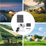 태양광 패널과 4개의 LED 조명이 있는 솔라 인버터 12V 4A 휴대용... 에너지 저장 장치 홈 백업 야외 캠핑 여행용 RV용 발전소 : 플랜아울렛