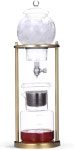 타워 스 커피 메이커 용량 티 콜드 브루 드립 600ml/20.29온스 스테인리스 스틸 랙 분리 가능한 유리 브르 : 도비아울렛