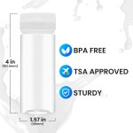 베니코어 5팩 3.4온스(100ml) 세면도구용 여행용 병 - TSA 승인 플라스틱 빈 사이즈 용기 라벨 포함 넓은 입 : 마이프로스퍼