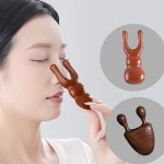 천연 목재 얼굴 경락 자극 도구 눈가 코 주변 지압 마사지 혈액 순환 촉진 기구 : 더솔마켓