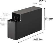 슬림 비닐봉지 케이스 검정 약. W 2.8 x D 9.3 H 5.5 인치 (7 23.5 14 cm) 타워 요리용 폴리백 빵 봉지 냄새 Approximately : 위드유앤미윗유