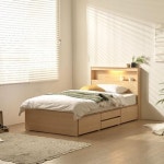 2단 착불H8324 2colors LED SS 수납 침대 수 : 빗물차우