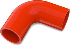 90도 엘보우 커플러 실리콘 호스 4겹 2인치(51mm) 고성능 차량용 흡기 배관 길이(102mm) 두께(5mm) 자동차용 - 빨간색을 견뎌보세요 : 하이루...