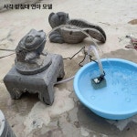 연못 돌두꺼비 원예소품 석상 개구리 조경 제품 정원소품 석조각 조형물 분수대 블랙 정원분수 원색 : 편안함을 고르다