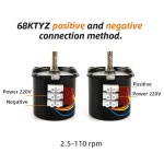 영구 동기 기어 모터 220V AC 28W 68KTYZ 25 5 0 20 30 50 60 80 PC 2.5rpm : 고민고민하지마용