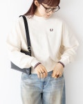 FRED PERRY 프레드페리 티핑 스웨트셔츠 G1148 여성용 크루넥 트레이너 : 도모재팬