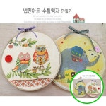 MF06 자수 액자 냅킨아트 DIY 패브릭 만들기 공예 홈데코 키트 어린이 프랑스자수 : 천경육상회