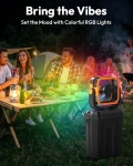 2L 버킷과 20000mAh 배터리가 장착된 Yeeke 휴대용 미스트 팬 20° 진동 4단 속도 3단 모드 RGB 조명 파티오 캠핑 야외용 실외 냉각 : 코지.... 