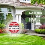 2PC 24 주택 표지판 13인치 x13인치 - 골판지 플라스틱 모니터링 경보 표지판으로 보호됨 Home Security Signs : 에르모어스