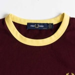 FRED PERRY 프레드페리 크롭 링거 반팔 티셔츠 여성용 G9163 : 도모재팬