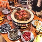 야끼니꾸 화로 테이블그릴 일본식 미니 소형화로 테이블화로 꼬치 그릴 제품 가정용화로 구이 숯불구이 : barogood
