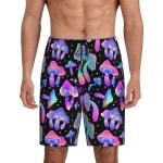Siiuuol MUSHROOM 머쉬룸s PATTERN 패턴 Mens Pajama SHORTS 쇼츠 반바지 POCKETS 포켓 LOOSE 루즈 FIT 핏 Pjs BOTT Small : 제이케이... 