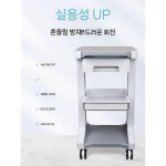이동식 웨건 치과 병원 컴퓨터 받침대 스탠드 피부과 간호 진료 서랍 회색 카트 : 엘림네트웍스
