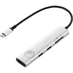 Elecom DST-S080BPSV USB-C 허브 도킹 스테이션 8 in 1 PD 호환, 100W HDMI, 4K60Hz, 고속 데이터 전송, 5Gbps, 화면 켜기 8-in-1... 