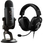 로지텍 G PRO X 게이밍 헤드셋2세대과 블루 예티 USB 마이크를 PC 및 Mac에서 녹화 스트리밍하는 데 사용하세요.Logitech : GloryCompany