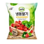 뉴뜨레 냉동딸기 홀 무가당 1kg : DOUDA