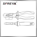 SFREYA F8001 VDE1000V 절연 고레버리지 조합 플라이어 IEC 60900 및 ANSIUL 1054 표준 충족 CrV 크롬 바나듐 스틸 헤비 듀티 전기... 