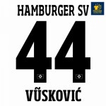 [오피셜] V ũ스코비치 44 오피셜마킹지 - 25-26 HSV 함부르크 홈 유니폼 마킹지 마킹 패치 리그 네임셋 등번호 : 프리미어마킹