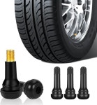 BHock Auto TR413 고무 밸브 스템 튜브리스 0.453 인치 림 홀용 스냅인 타이어 자동차 및 트럭용 유니버설 핏(블랙) Black : 포리너마켓