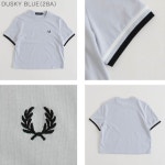 FRED PERRY 프레드페리 볼드 팁 티셔츠 봄여름 여성용 면 폴리우레탄 네이비 다스키블루 10사이즈 g2179 : 도모재팬