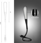 GGGUOJINN 소형 블랙 테이블 램프 터치 센서 휴대용 미니 노트북 USB 조광 캠핑용 PC 조명 (색상 블랙) (화이트) : 산다는게 이런 거지