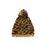 A BATHING APE 1ST 캄모 샤크 풀집 후디 옐로우 1M30-115-007 L : bellezza