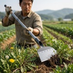 알피엠카멀티삽 | 멀티 삽 도구 멀티삽 원예 작업용 긴삽 농사용 (중형 헤드 + 연결봉2개) : oneul pick