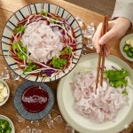 SS 국내산 물가자미 세꼬시회 야채세트 신선싱싱 맛최고 2개 : 남혁도리