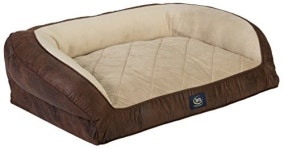 612680 Serta Ortho Quilted Couch Pet Bed, Large, Faux Leather : 해피웰빙 2